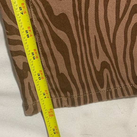 Poster Girl Brown Swirl Print Wide Leg Pants Retro 70s Statement Jeans Size Med - Picture 9 of 9